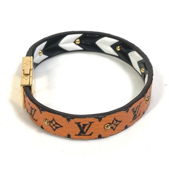 Authentic LOUIS VUITTON Monogram Bracelet LV Crafty Reversible - Picture 13 of 14